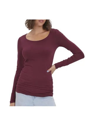T-shirt Prune Femme Vero Moda Maxi My Ls Soft 1