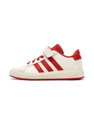 Baskets Ecru/Rouge Garçon Adidas Grand Court 2.0 El C 1