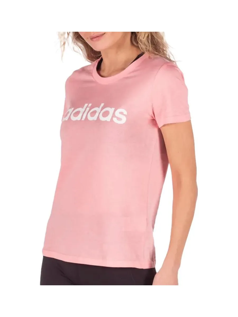 T-shirt Rose Femme Adidas W E Lin Slim T 1
