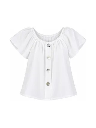 Blouse Blanche Bébé Fille P'tit Mome Pauline 1