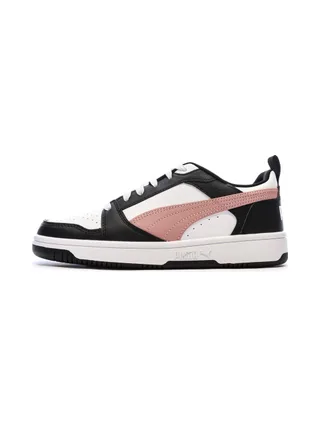 Baskets Blanc/Rose Femme Puma Rebound V6 Low 1