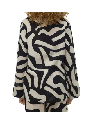 Chemise Noire/Beige Femme Vero Moda Magnete 2