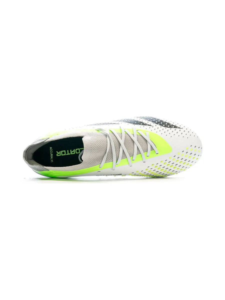 Chaussures de foot Blanc/Vert football Homme Adidas Predator Accuracy.1 L AG 5