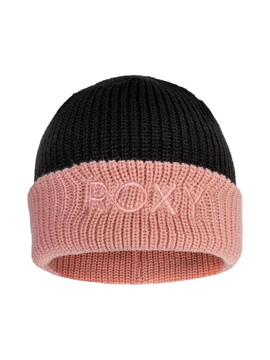 Bonnet Noir/Rose Femme Roxy Freja Beanie 2