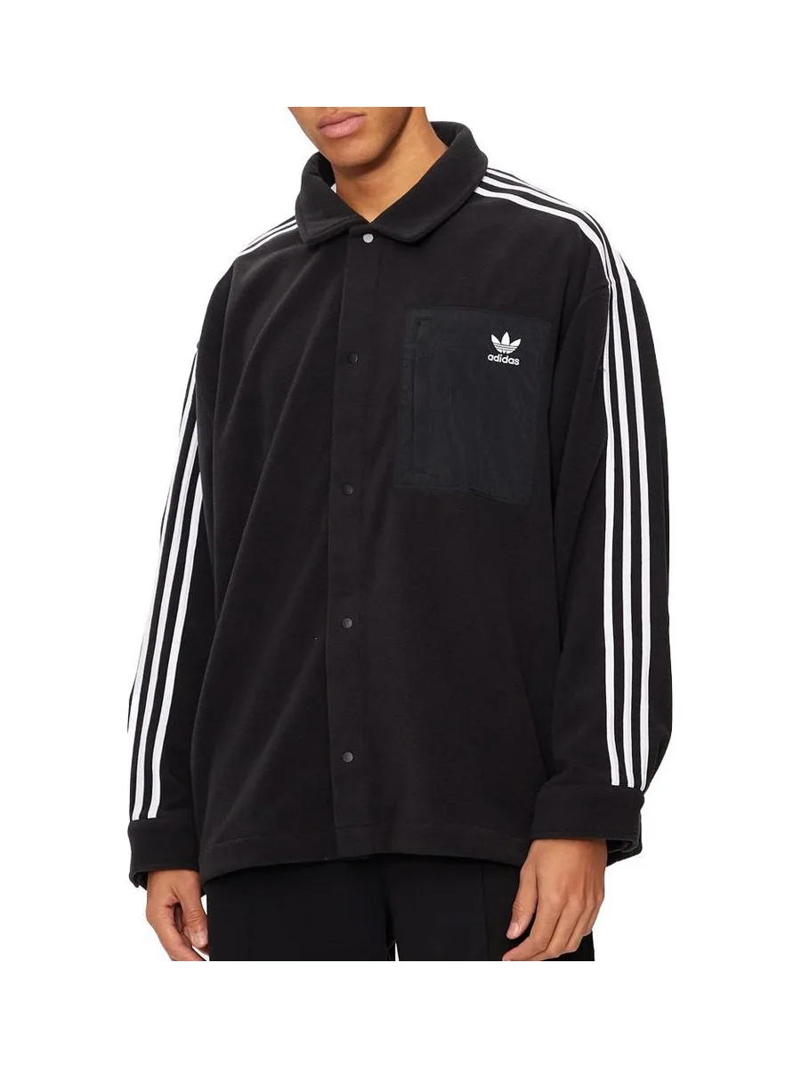 Veste Noire Homme Adidas Polar Shirt 2
