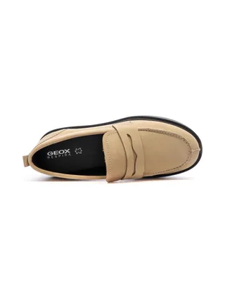 Mocassins Beige/Noir Femme Geox Spherica 4