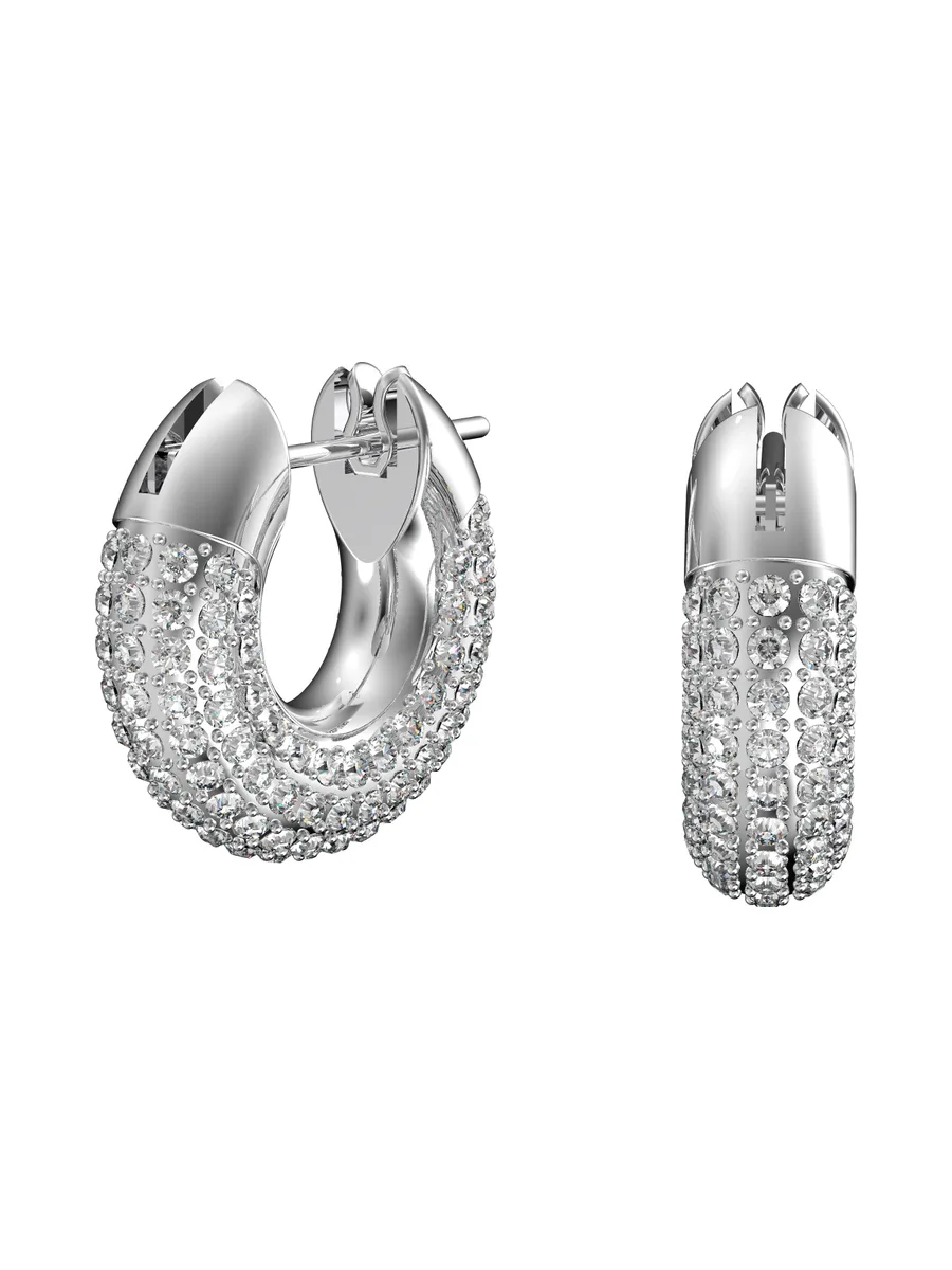 Swarovski - Créoles Dextera - plaqué rhodium 1