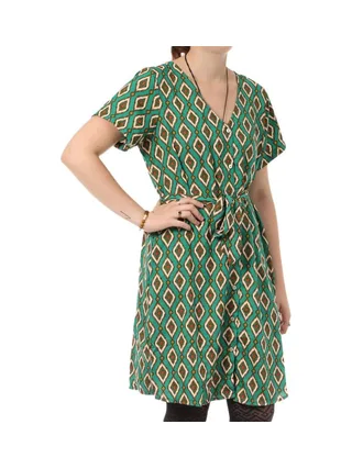 Robe à motifs Verte Femme Only Leah 1