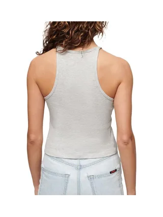 Débardeur Gris Femme Superdry Essential Logo Racer 2