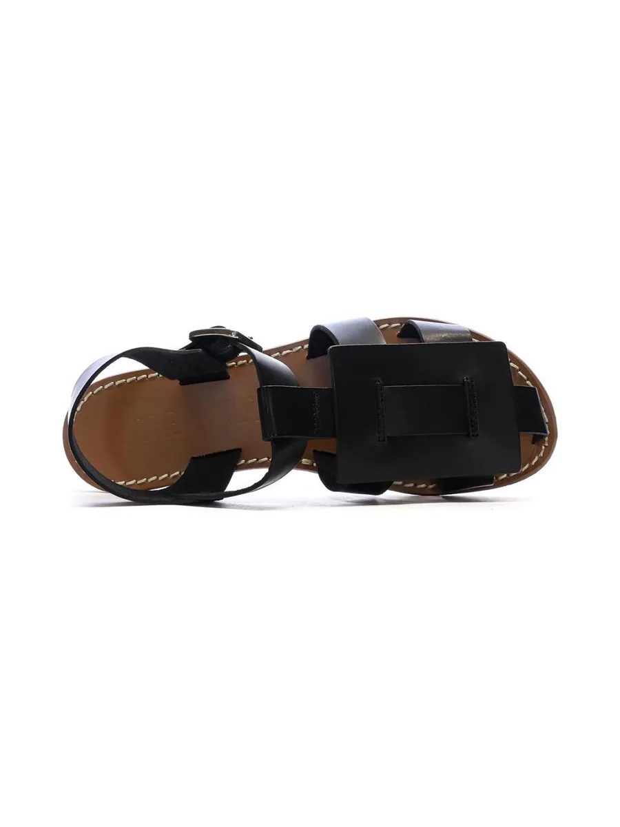 Sandales Noires Femme Pare Gabia Axpe 5
