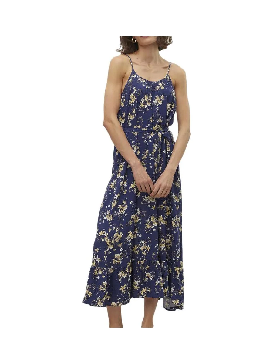 Robe Marine/Jaune à Motifs Femme Vero Moda Easy Joy 2