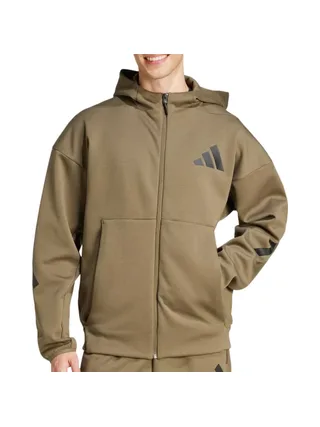 Sweat Zippé Marron Homme Adidas JD9600 1
