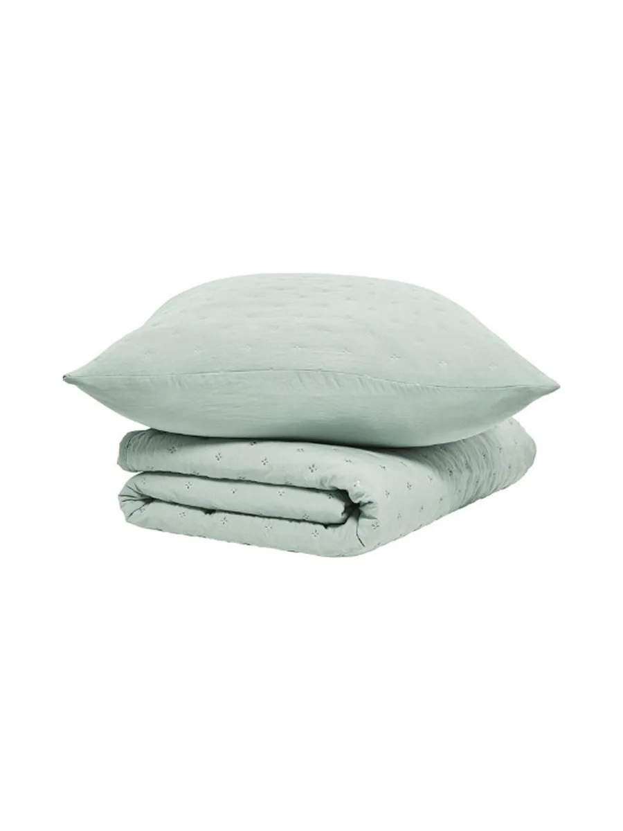 Couvre lit Vert + 2 Taies D'oreiller Today 260x240cm 3