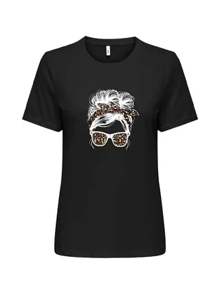 T-Shirt Noir Femme Only Stella 1