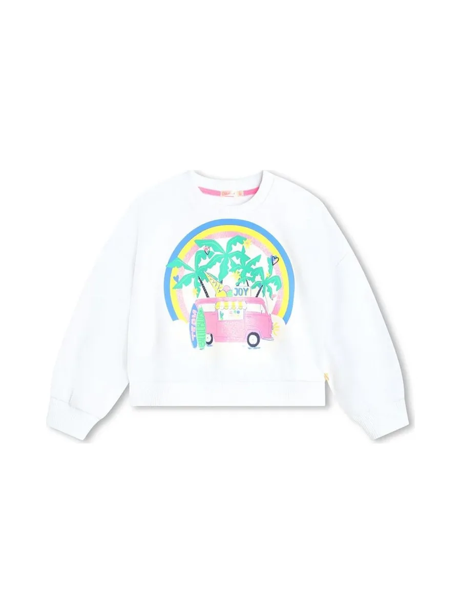 Sweat Blanc Fille Billieblush U20099 1