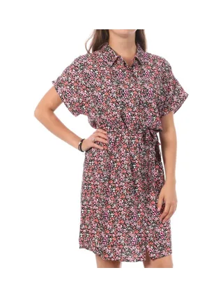 Robe Chemise Rose/Noir Femme Vero Moda Easy 1