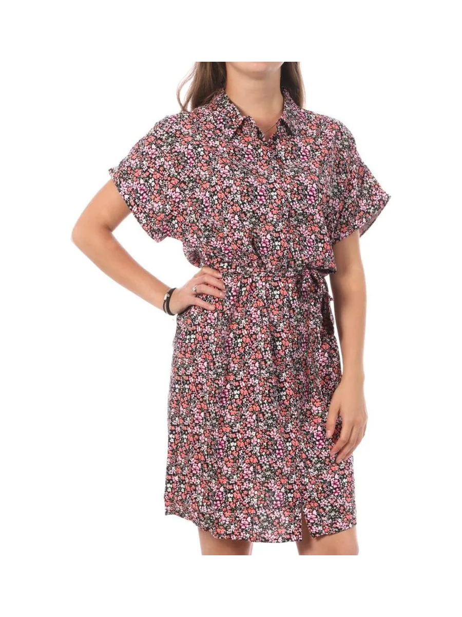 Robe Chemise Rose/Noir Femme Vero Moda Easy 1
