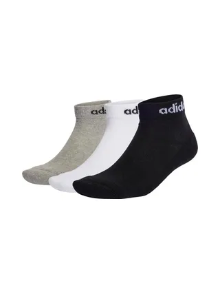 Lot de 3 Paires de Chaussettes Blanches/Noires/Grises Homme Adidas Ankle 1