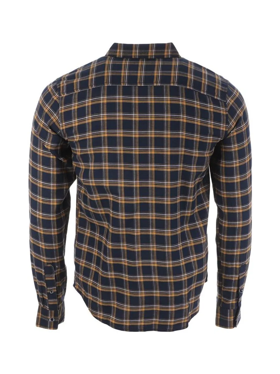 Chemise à Carreaux Marine/Jaune Homme RMS26 3