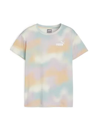 T-Shirt Orange/Vert/Mauve Fille Puma Summer 1