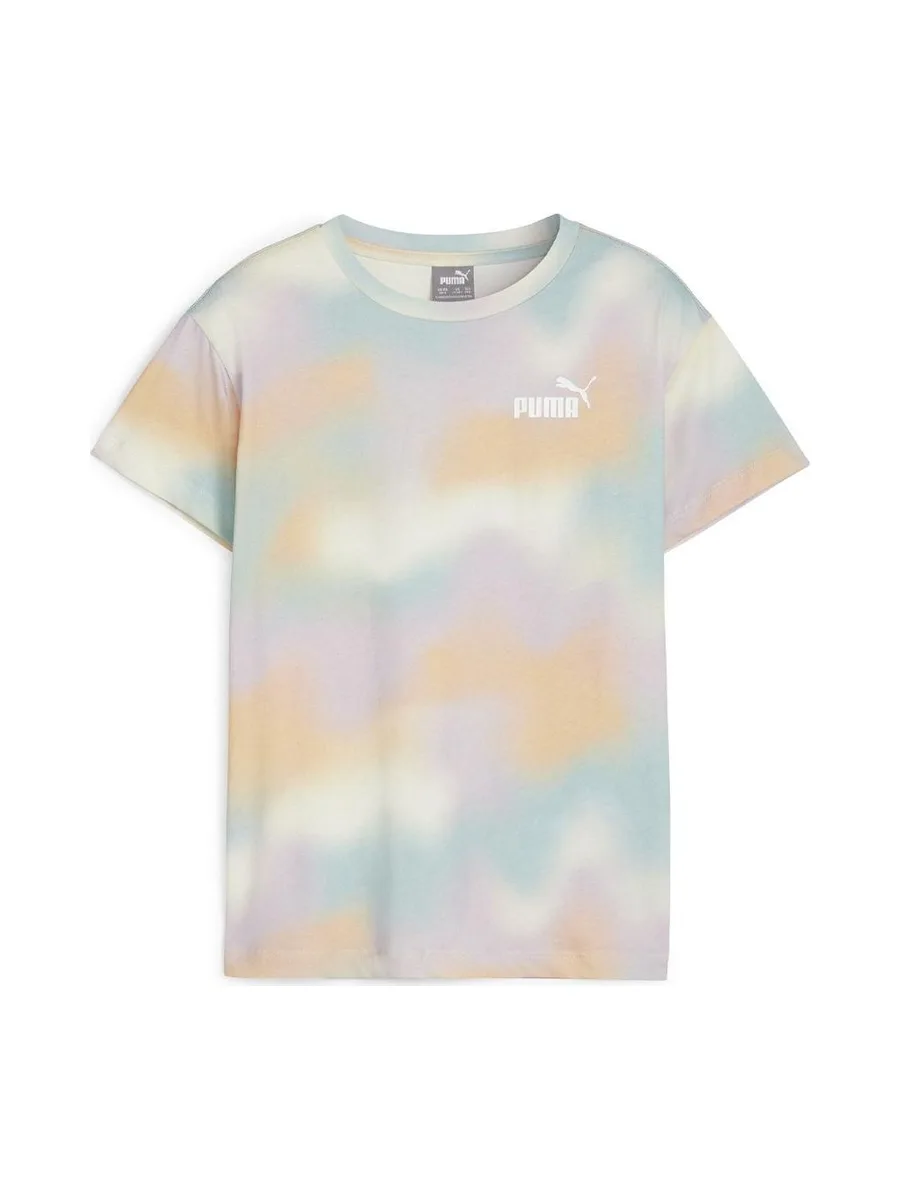 T-Shirt Orange/Vert/Mauve Fille Puma Summer 2