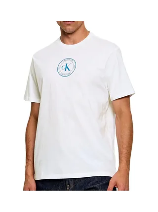 T-Shirt Blanc Homme Calvin Klein Jeans Ss 30s Eu Crest 1