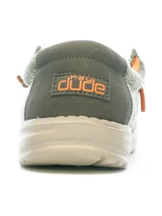 Chaussures Grises/Kaki Garçon Hey Dude Wally Youth 3