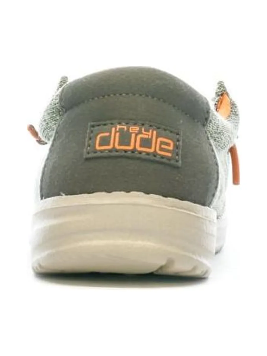 Chaussures Grises/Kaki Garçon Hey Dude Wally Youth 3