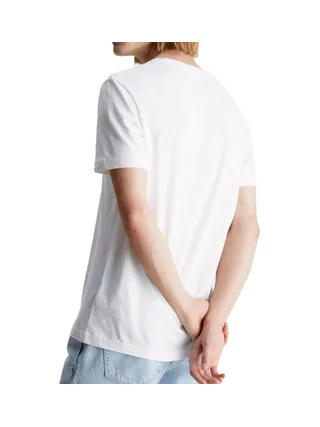 T-shirt Blanc Homme Calvin Klein Jeans Meta Monogram 2
