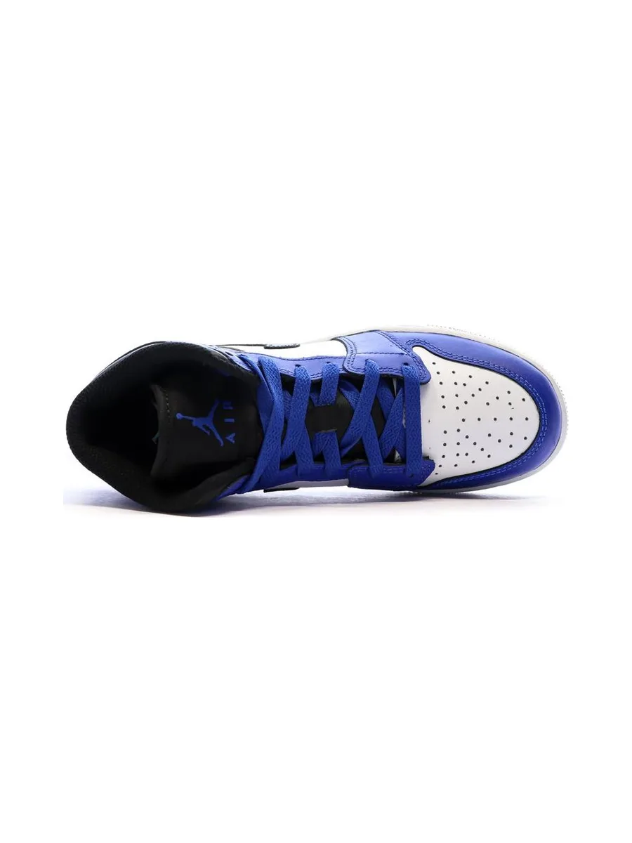 Baskets Bleues/Blanches Garçon Nike Air Jordan 1 Mid 5