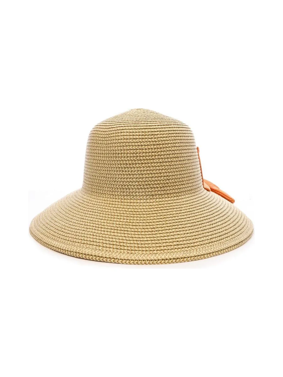 Chapeau de Paille Orange Femme Via Lorenzo Bohème 2