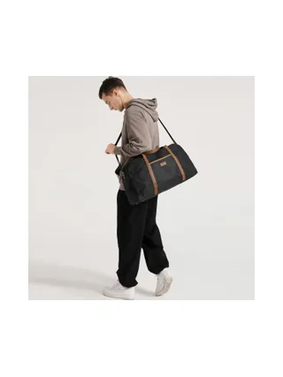 BOB - Sac de voyage en cuir véritable et toile enduite - Bleu 26