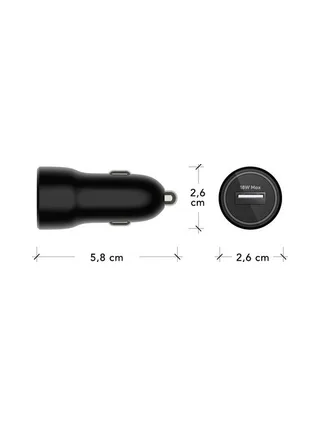 re-charge Car Charger USB-A 18W BLK 5