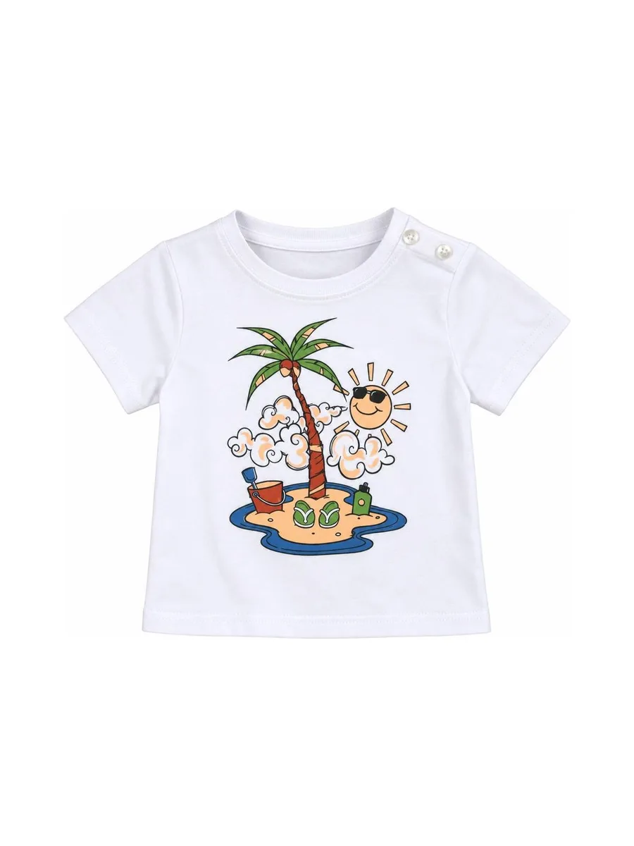 T-Shirt Blanc Garçon P'tit Mome Jard 2