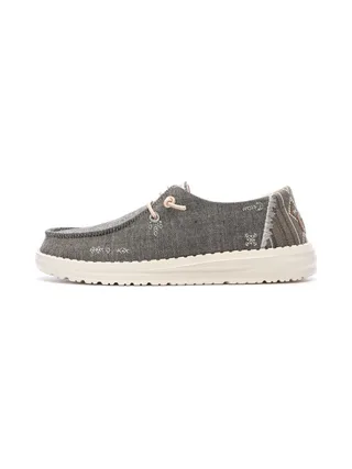 Chaussures Grises/Roses Femme Hey Dude Wendy Boho 1