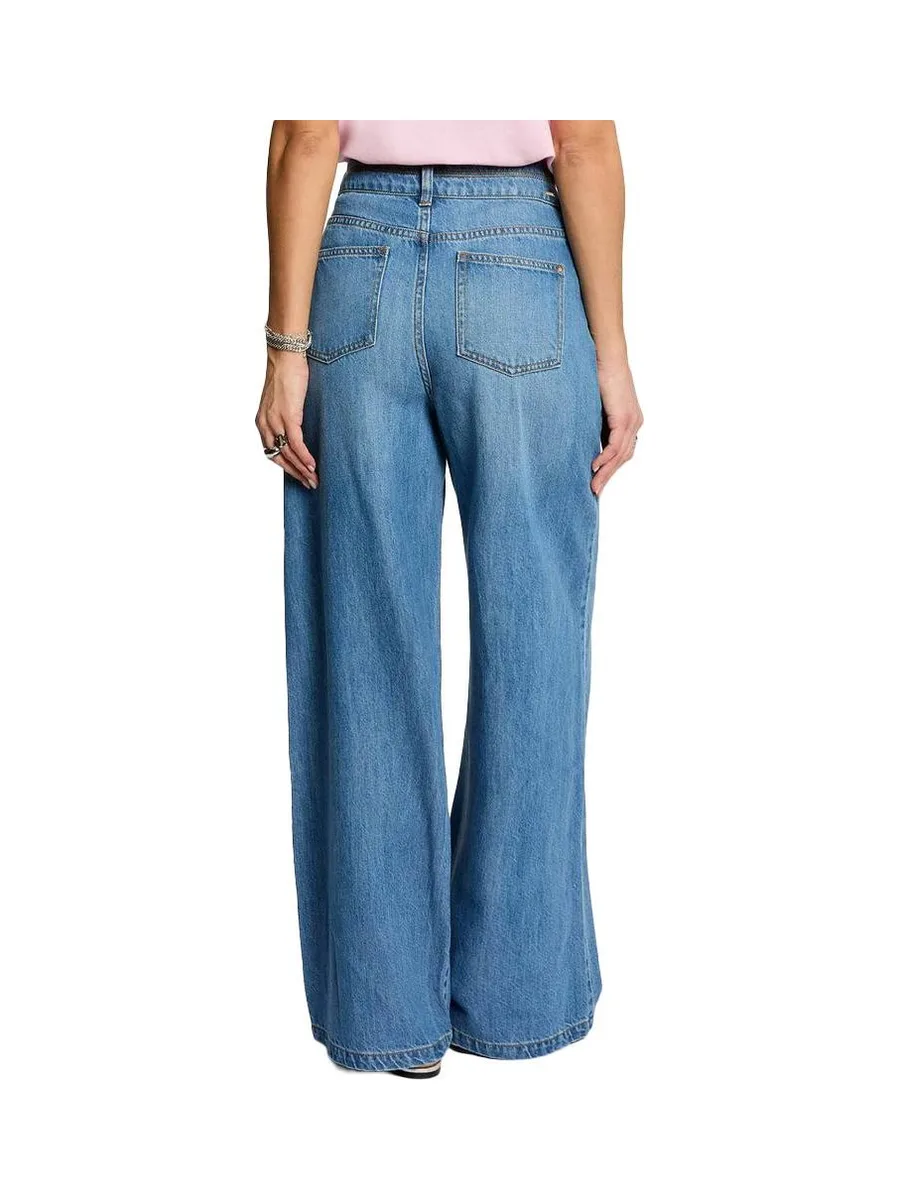 Jean Large Bleu Femme Morgan stone 3