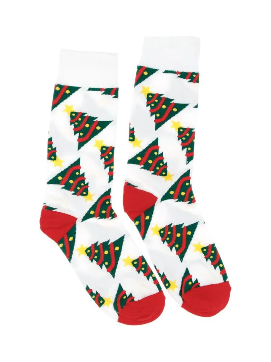 Chaussettes Blanc/Vert Mixte Stella Green Sapins 2