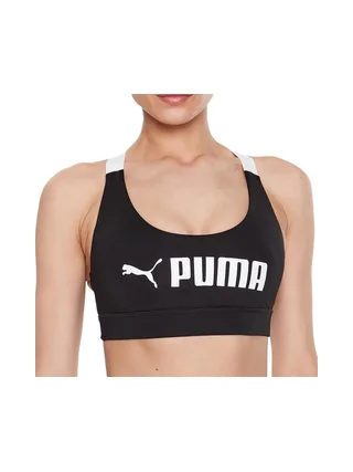 Brassière Noir/Blanc Femme Puma Mid Impact 1
