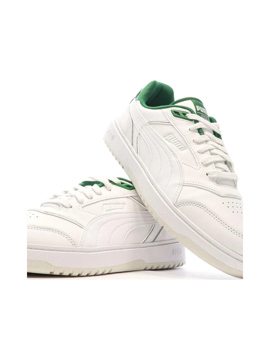 Baskets Blanches/Vertes Homme Puma Doublecourt03 8