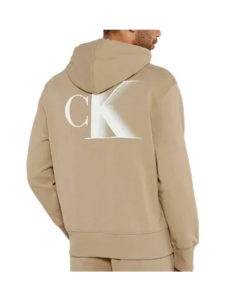 Sweat Marron Clair Homme Calvin Klein Jeans Bold 2