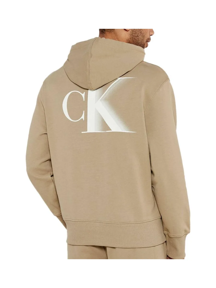 Sweat Marron Clair Homme Calvin Klein Jeans Bold 3