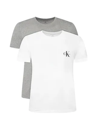Lot de 2 T-Shirt Gris/Blanc Femme Calvin Klein Jeans Monologo 1