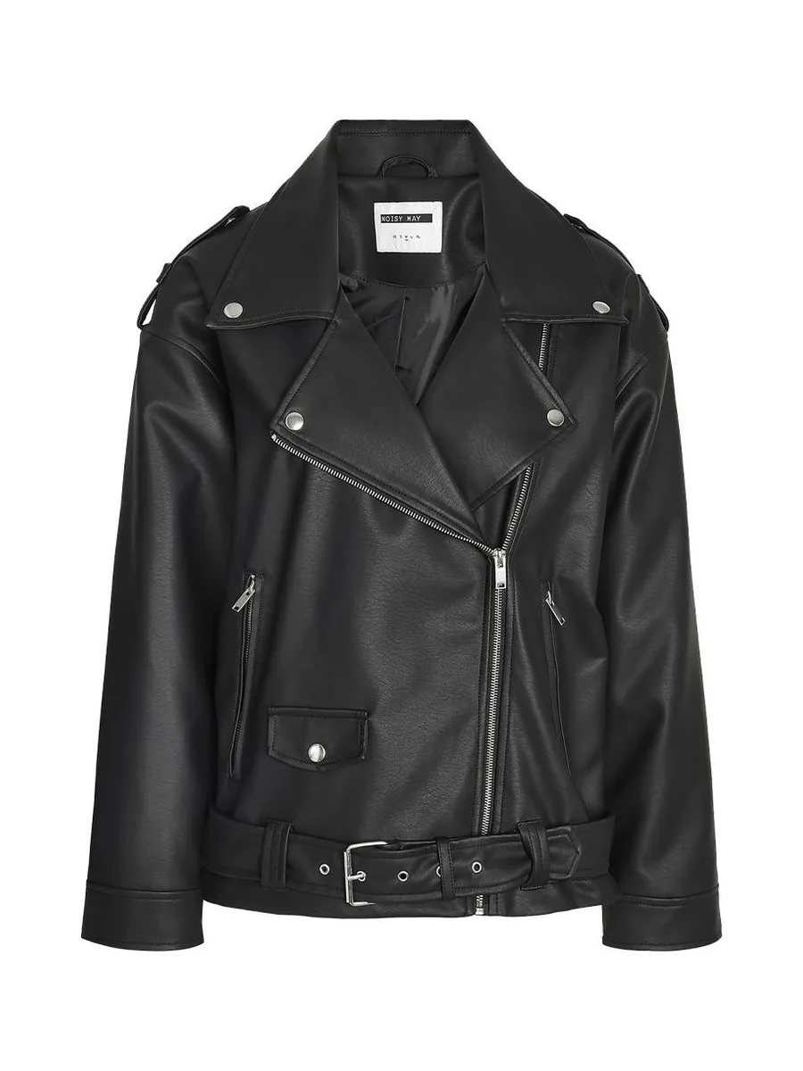Perfecto Noir Femme Noisy May Paulina Oversize Biker Curve 2