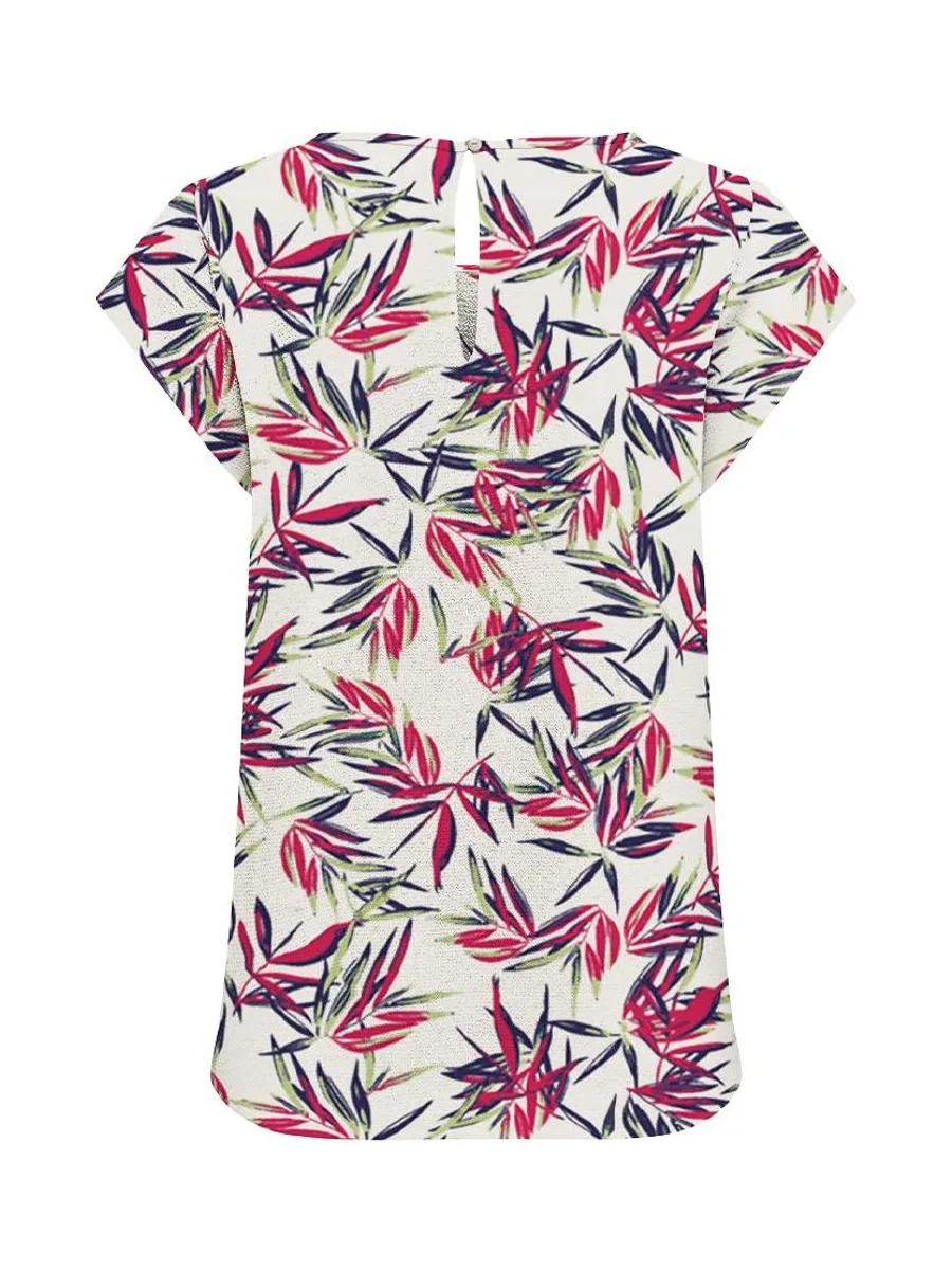 Top Écru/Rose à motifs Femme Only Nova 3