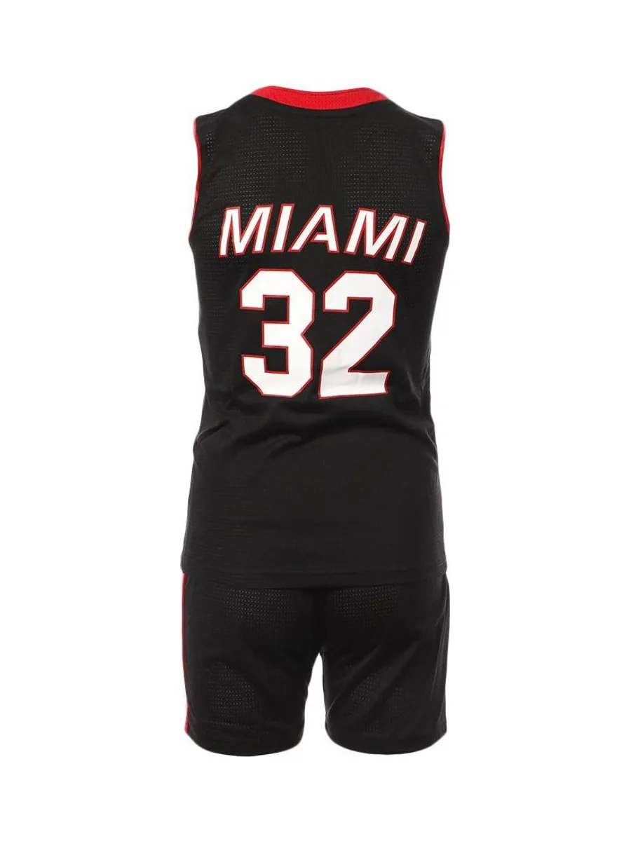 Miami Heat Ensemble de basketball Noir/Rouge Enfant Sport Zone 3