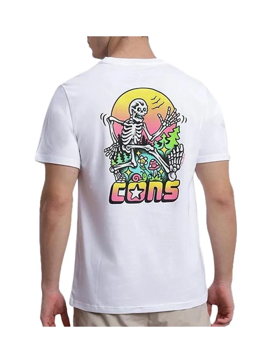 T-Shirt Blanc Homme Converse Skeleton 3