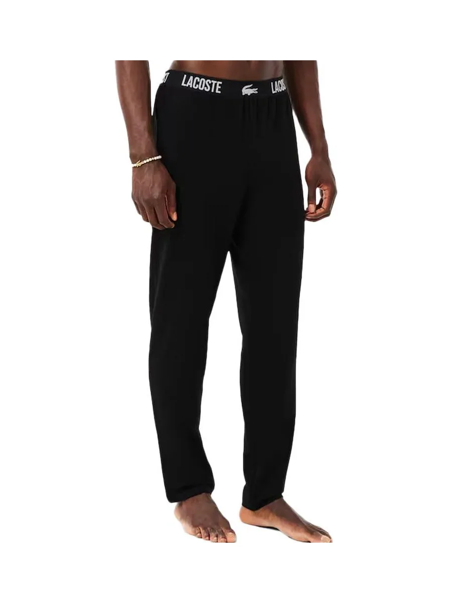 Bas de Pyjama Noir Homme Lacoste 3H8302 2