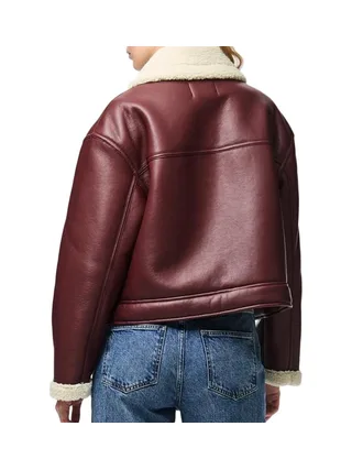 Veste Bordeaux Femme Pieces Janelle 2