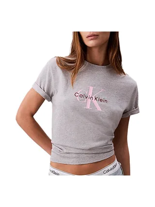 T-Shirt Gris Femme Calvin Klein Jeans Hero 1