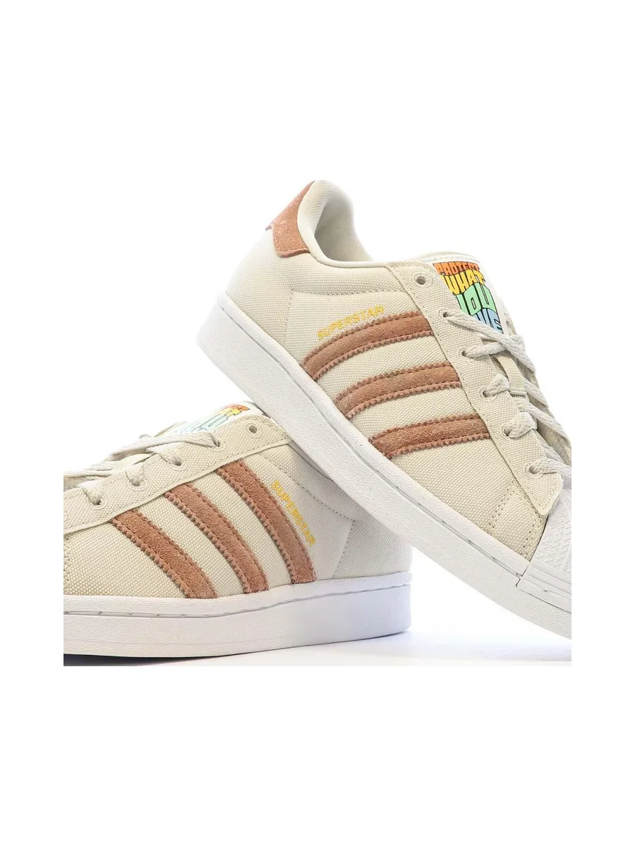 Baskets Beige/Taupe Garçon/Fille Adidas Superstar HP6548 7